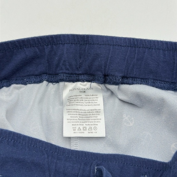 Nautica Men's Classic-Fit Nautical-Print Poplin Sleep Pants, Navy, Size Small - Picture 6 of 7